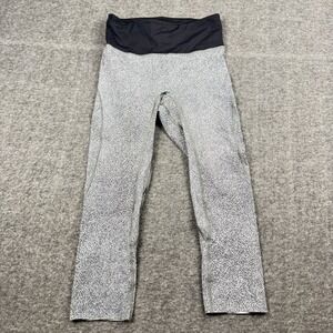 Lululemon Leggings Womens 6 Wunder Under Black White Pants Yoga Gym Running